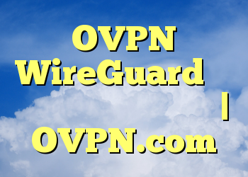 OVPN WireGuard بتا را راه اندازی می کند | OVPN.com