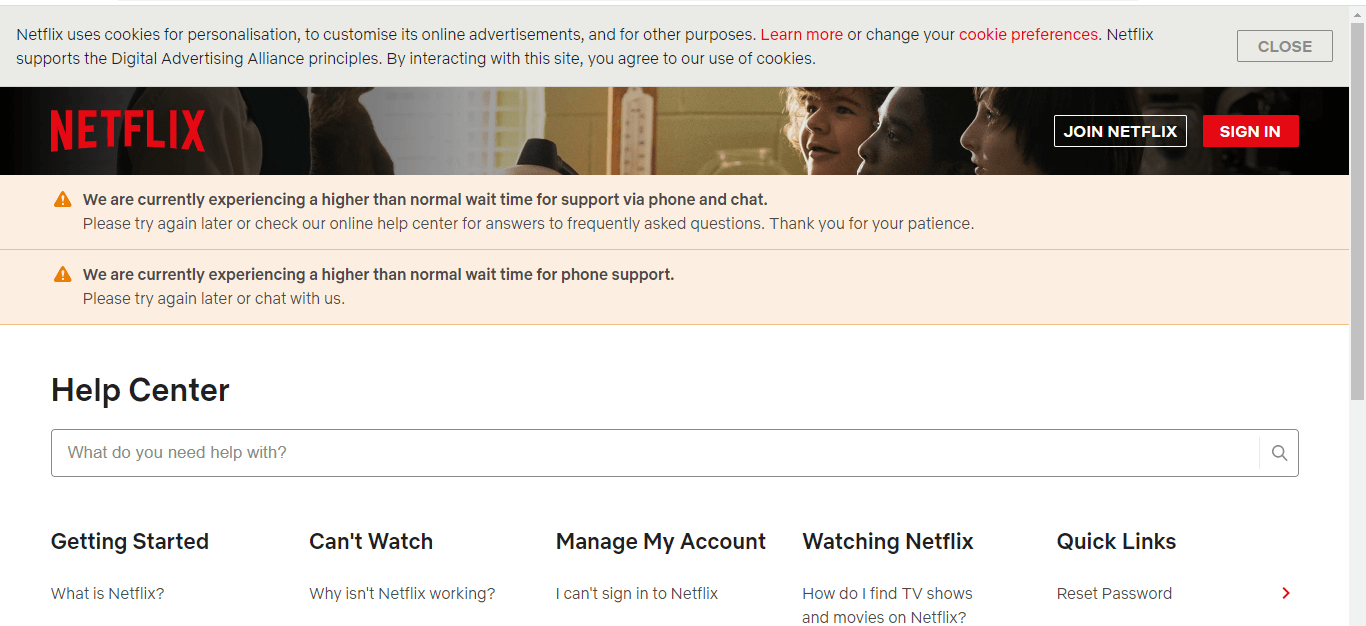  تصویر مرکز کمک netflix 